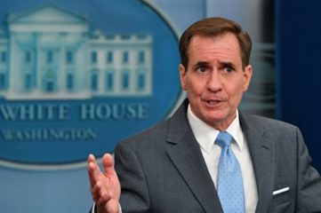 John Kirby, National Security Council Coordinator for Strategic Communications, speaks during a press briefing in the Brady Briefing Room of the White House in Washington, DC, on June 21, 2022. (Photo by Nicholas Kamm / AFP)