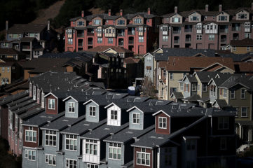 OAKLAND, CA - DECEMBER 04: Rows of new homes line a street in a housing development on December 4, 2013 in Oakland, California. According to a Commerce Department report, sales of single family homes in the U.S. surged 25.4 percent in October, the larget gain in over 33 years. (Photo by Justin Sullivan/Getty Images)