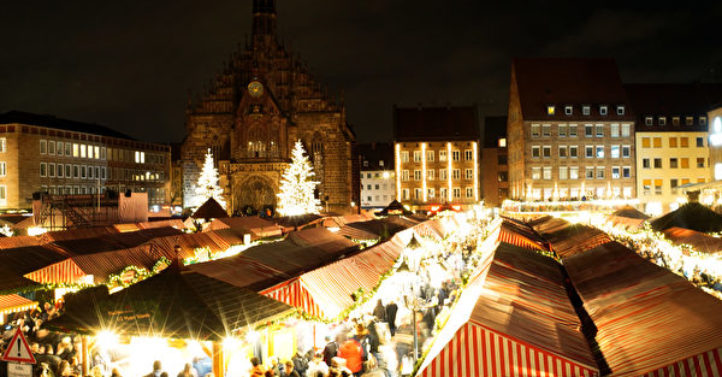 组图：德国圣诞市集开放 首度无防疫限制
